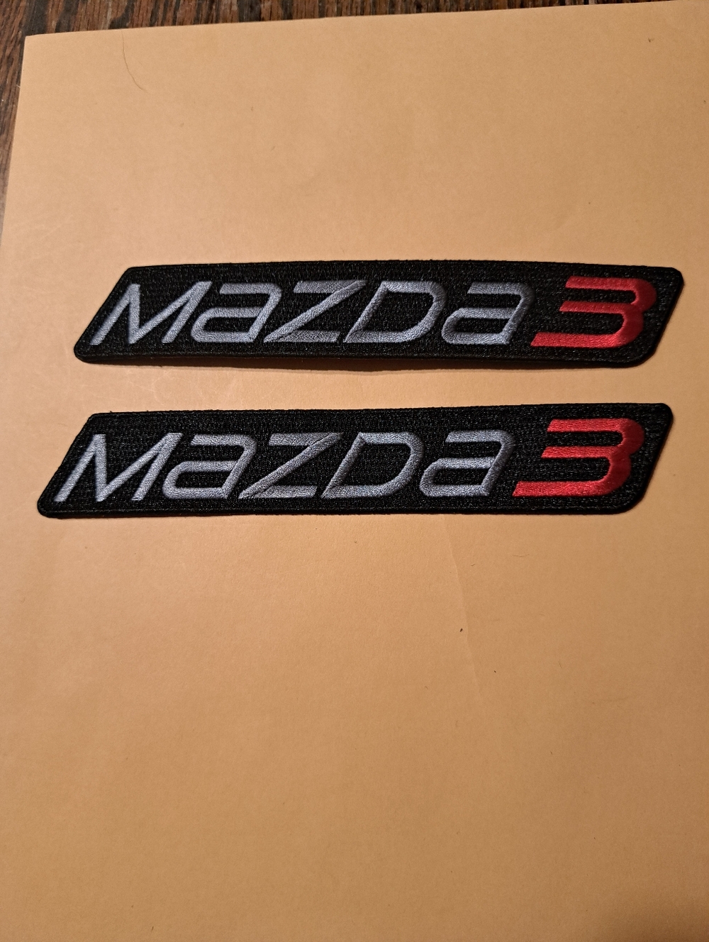 New Mazda 3 Black Grey Red Iron On Patches Jacket Hat Shirt Pants Car Cover